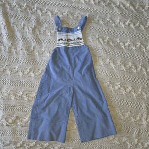 Adorable Blue Kids Romper with Embroidered Details